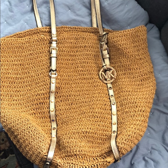 Michael Kors Handbags - MK straw tote bag